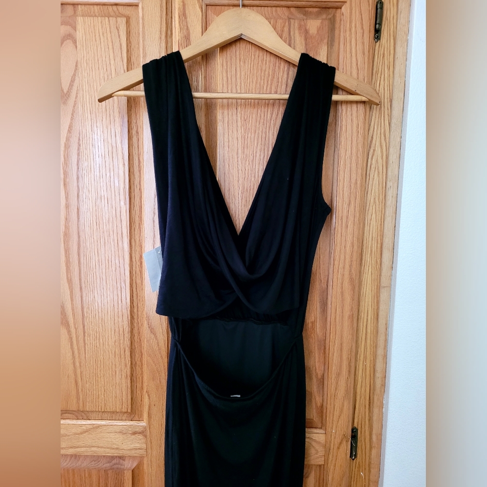 Lovely Day | Long black open back dress